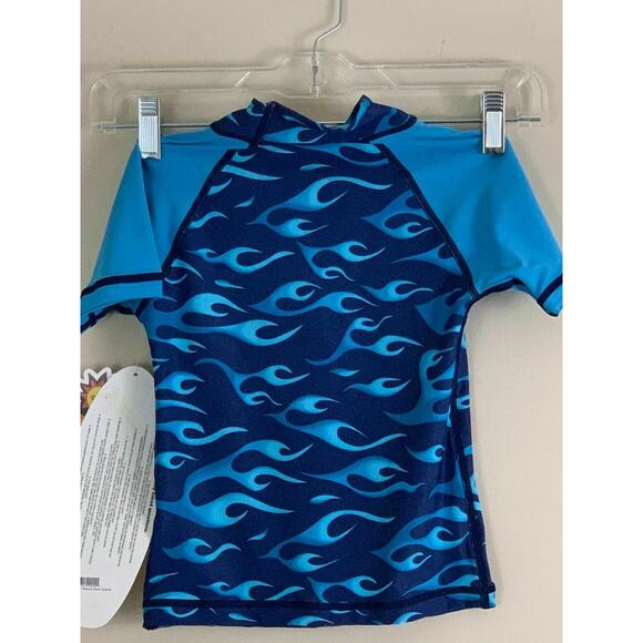 Radicool Skins toddler shirt blue swim top rash guard size 2-XS - Picture 2 of 4